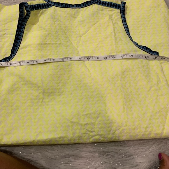 JCrew Yellow Blue Geo Arrow Print Neon Tunic - Picture 6 of 10